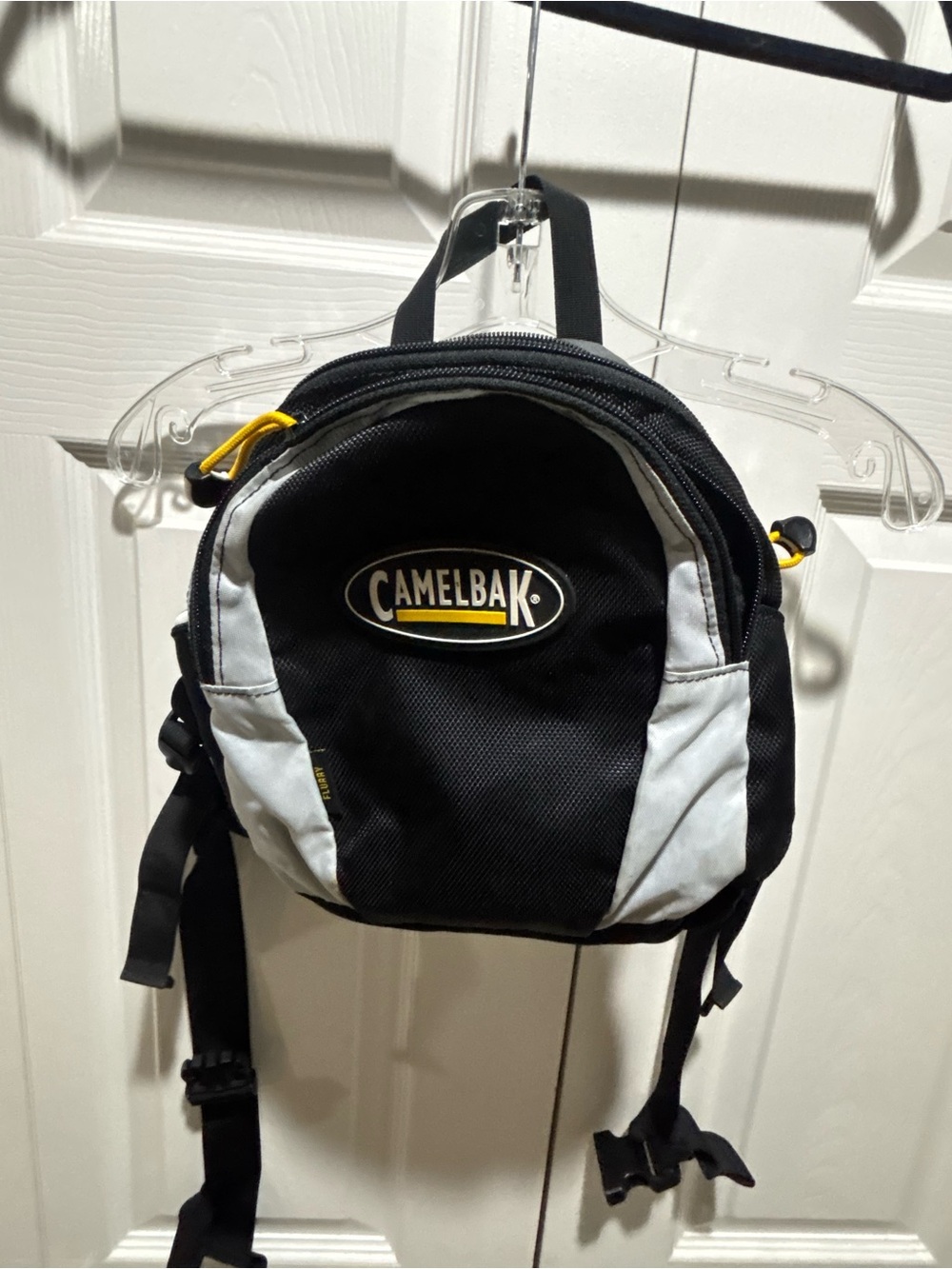 Vintage CamelBak M.U.L.E. Hydration Backpack Black Gray Yellow